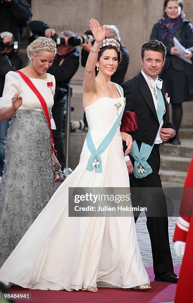 Crown Princess Mary of Denmark , Crown Prince Frederik of Denmark and Crown Princess Mette-Marit of Norway attend the Gala Performance in celebration...