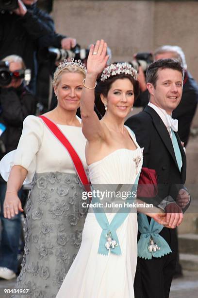 Crown Princess Mary of Denmark , Crown Prince Frederik of Denmark and Crown Princess Mette-Marit of Norway attend the Gala Performance in celebration...