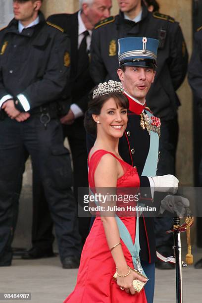 Prince Joachim of Denmark and his wife Princess Marie attend the Gala Performance in celebration of Queen Margrethe's 70th Birthday on April 15, 2010...