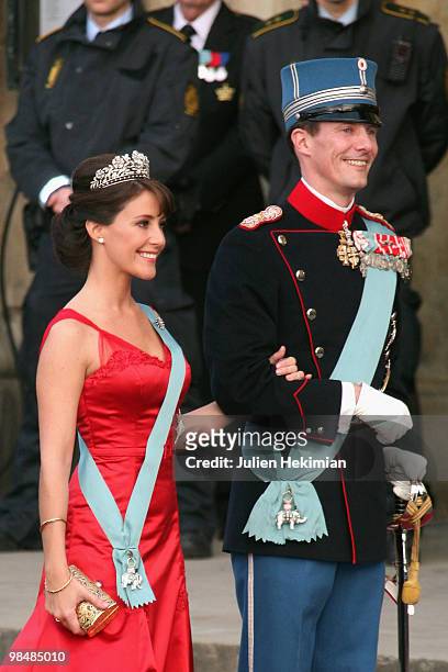 Prince Joachim of Denmark and his wife Princess Marie attend the Gala Performance in celebration of Queen Margrethe's 70th Birthday on April 15, 2010...