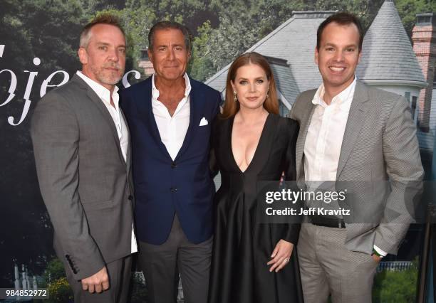 Jean-Marc Vallee, Chairman and CEO of HBO Richard Plepler, Amy Adams and President of HBO Programming Casey Bloys attend HBO's Sharp Objects Los...