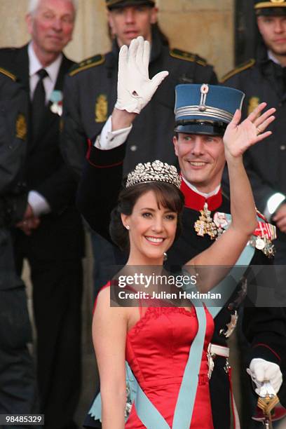 Prince Joachim of Denmark and his wife Princess Marie attend the Gala Performance in celebration of Queen Margrethe's 70th Birthday on April 15, 2010...