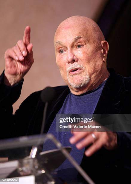 Actor Tony Curtis honored Hollywood Chamber Of Commerce 89th Annual Installation & Awards Luncheon on April 15, 2010 in Hollywood, California.