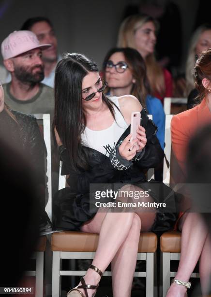 Isabelle Fuhrman attends the Wolk Morais Collection 7 Fashion Show at The Jeremy Hotel on June 26, 2018 in West Hollywood, California.