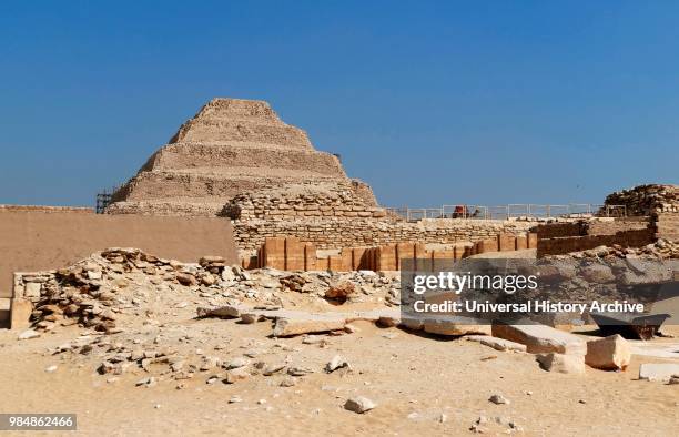 Step Pyramid of Djoser. At Saqqara. Egypt. Saqqara was an ancient burial ground in Egypt. Serving as the necropolis for the Ancient Egyptian capital....