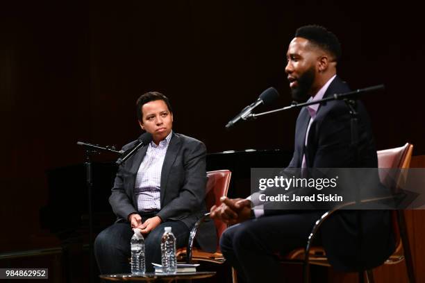 Lydia Polgreen and Ndaba Mandela attend In Conversation With Lydia Polgreen, Editor-in-Chief, HuffPost and Ndaba Mandela, Grandson Of Nelson Mandela...