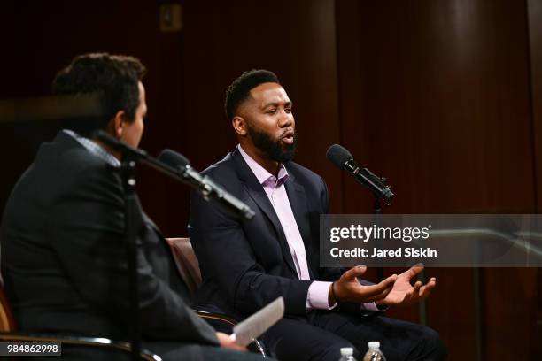 Lydia Polgreen and Ndaba Mandela attend In Conversation With Lydia Polgreen, Editor-in-Chief, HuffPost and Ndaba Mandela, Grandson Of Nelson Mandela...