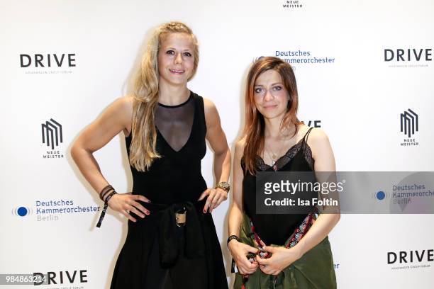 Judo athletet Julia Dorny and German actress Claudia Eisinger during the 8th edition of the Berlin concert series 'Neue Meister' at Volkswagen Group...