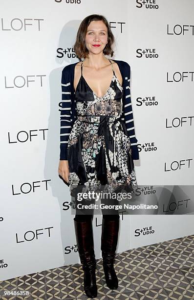 Actress Maggie Gyllenhaal attends the LOFT launch of Style Studio at The Bowery Hotel on April 14, 2010 in New York City.