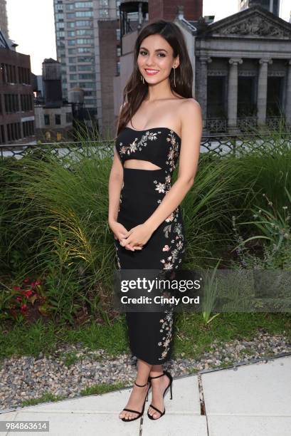 Actress & Singer Victoria Justice attends as Saks And American Express Platinum celebrate the "Shop Saks With Platinum" benefit launch with a summer...