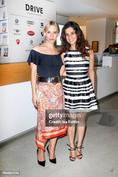 German actress Julia Dietze and German actress Rabeah Rahimi during the 8th edition of the Berlin concert series 'Neue Meister' at Volkswagen Group...