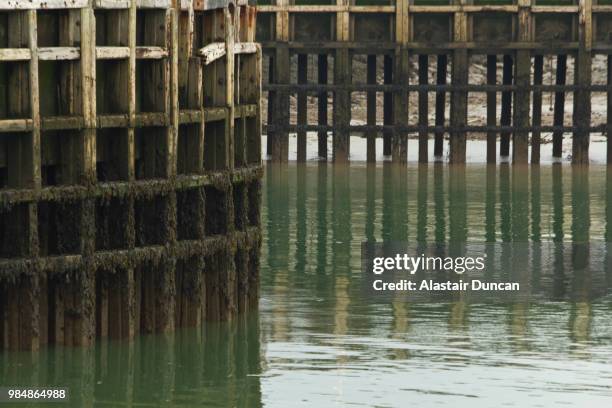 stanchion reflection - stanchion stock pictures, royalty-free photos & images