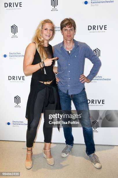 Judo athletet Julia Dorny and Musician Ralf Schmid during the 8th edition of the Berlin concert series 'Neue Meister' at Volkswagen Group Forum DRIVE...