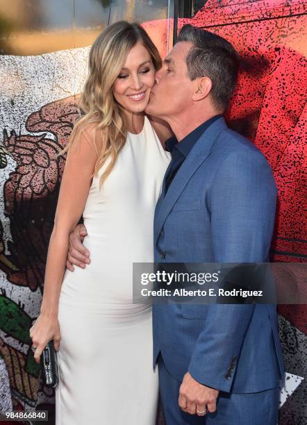 Model Kathryn Boyd and actor Josh Brolin attend the premiere of Columbia Pictures' "Sicario: Day Of The Soldado" at Regency Village Theatre on June...