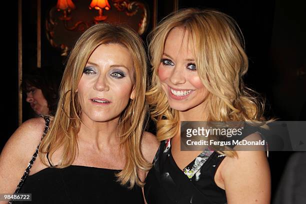 Michelle Collins and Liz McClarnon arrive at the world premiere afterparty of 'The Heavy' held at Cafe De Paris on April 15, 2010 in London, England.