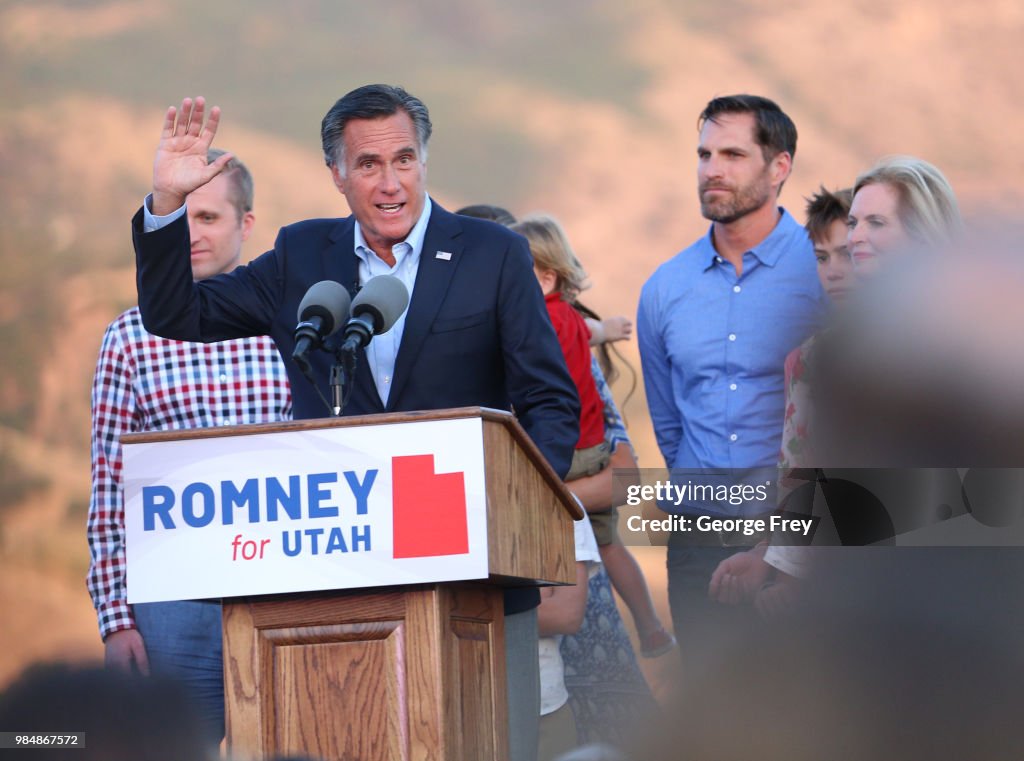 Mitt Romney Runs For Utah Senate Seat In State's Primary