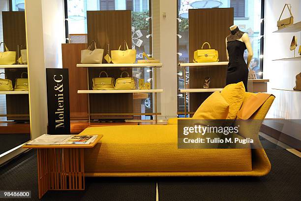 Patricia Urquiola creations are displayed during "Design Details" by Molteni & C and Salvatore Ferragamo on April 15, 2010 in Milan, Italy.