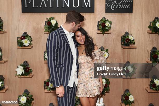 Colin Gardner and Wendy Nguyen attend as Saks And American Express Platinum celebrate the "Shop Saks With Platinum" benefit launch with a summer...