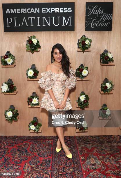 Influencer Wendy Nguyen attends as Saks And American Express Platinum celebrate the "Shop Saks With Platinum" benefit launch with a summer soiree at...