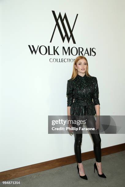 Katherine McNamara attends the Wolk Morais Collection 7 Fashion Show at The Jeremy Hotel on June 26, 2018 in West Hollywood, California.