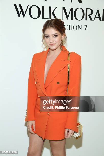 Willow Shields attends the Wolk Morais Collection 7 Fashion Show at The Jeremy Hotel on June 26, 2018 in West Hollywood, California.