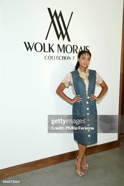 Chandler Kinney attends the Wolk Morais Collection 7 Fashion Show at The Jeremy Hotel on June 26, 2018 in West Hollywood, California.