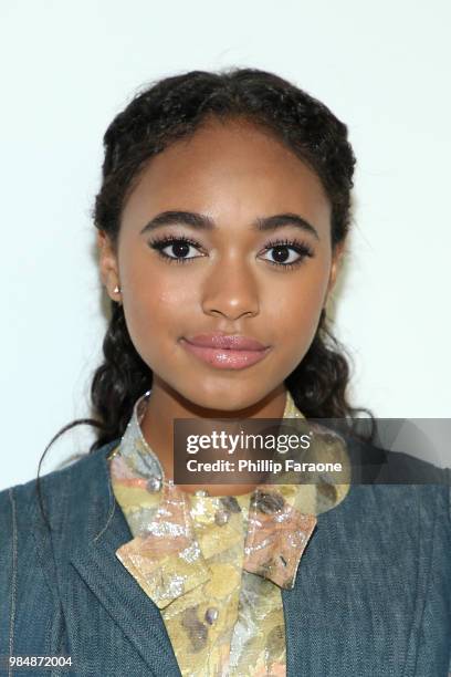 Chandler Kinney attends the Wolk Morais Collection 7 Fashion Show at The Jeremy Hotel on June 26, 2018 in West Hollywood, California.