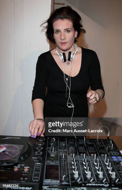 Marie-Amelie Seigner attends the "Les Doudous Enchantes" auction and party at Palais De Tokyo on April 15, 2010 in Paris, France.