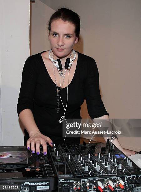 Marie-Amelie Seigner attends the "Les Doudous Enchantes" auction and party at Palais De Tokyo on April 15, 2010 in Paris, France.