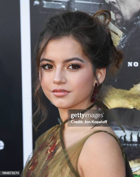 Isabella Moner attends Columbia Pictures' "Sicario: Day Of The Soldado" Premiere at Westwood Regency Theater on June 26, 2018 in Los Angeles,...