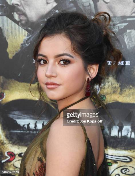 Isabella Moner attends Columbia Pictures' "Sicario: Day Of The Soldado" Premiere at Westwood Regency Theater on June 26, 2018 in Los Angeles,...