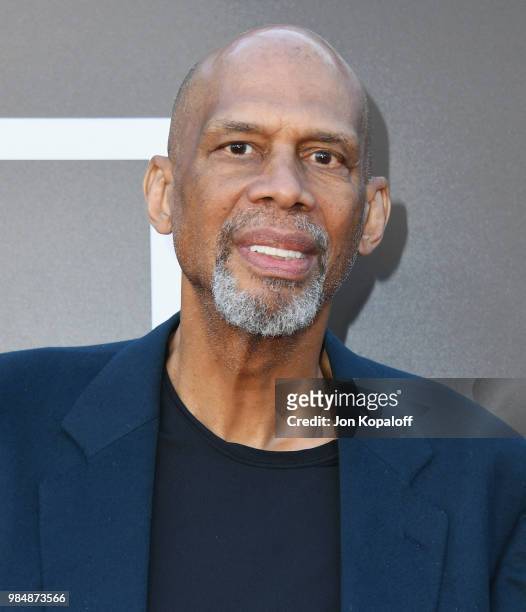 Kareem Abdul-Jabbar attends Columbia Pictures' "Sicario: Day Of The Soldado" Premiere at Westwood Regency Theater on June 26, 2018 in Los Angeles,...