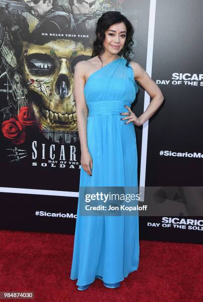 Aimee Garcia attends Columbia Pictures' "Sicario: Day Of The Soldado" Premiere at Westwood Regency Theater on June 26, 2018 in Los Angeles,...