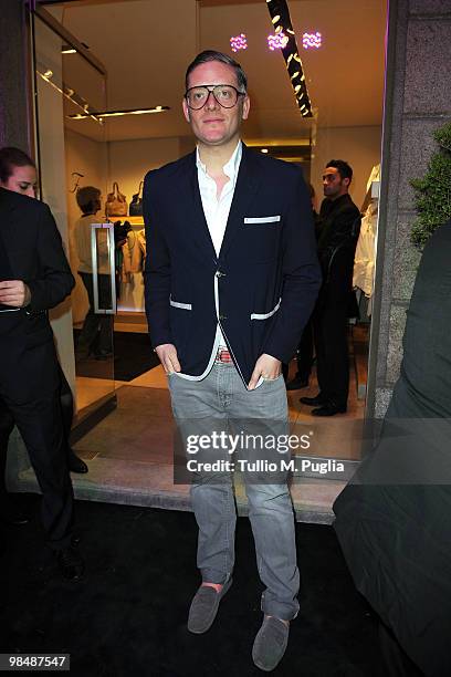 Giles Deacon attend the Fay "Double Life" launch as part of the 2010 Milan International Furniture Fair, on April 15, 2010 in Milan, Italy.