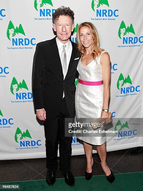 Singer/songwriters Lyle Lovett and Cheryl Crow attend the 12th annual "Forces for Nature" gala benefit at Pier Sixty at Chelsea Piers on April 15,...