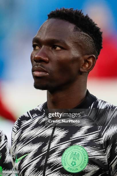 Kenneth Omeruo of Nigeria national team during the 2018 FIFA World Cup Russia group D match between Nigeria and Argentina on June 26, 2018 at Saint...