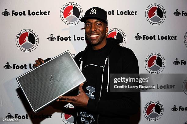 Former basketball player John Salley attends the 2010 Jordan Brand classic celebrity bowling event at Lucky Strike Lanes & Lounge on April 15, 2010...