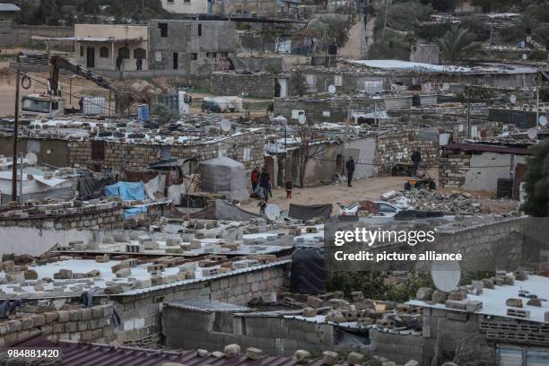 General view of the Khan Younis refugee camp where much of the population relies on assistance from the United Nations Relief and Works Agency , in...