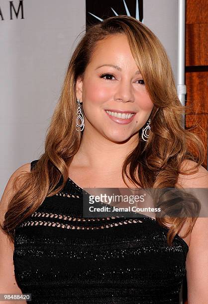 Singer Mariah Carey poses on the red carpet at the 12th annual Keepers Of The Dream Awards at the Sheraton New York Hotel & Towers on April 15, 2010...