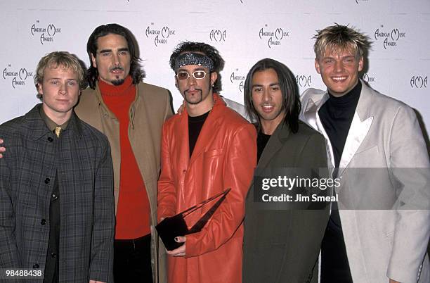 Brian Littrell, Kevin Richardson, A.J. McLean, Howie Dorough, and Nick Carter of the Backstreet Boys