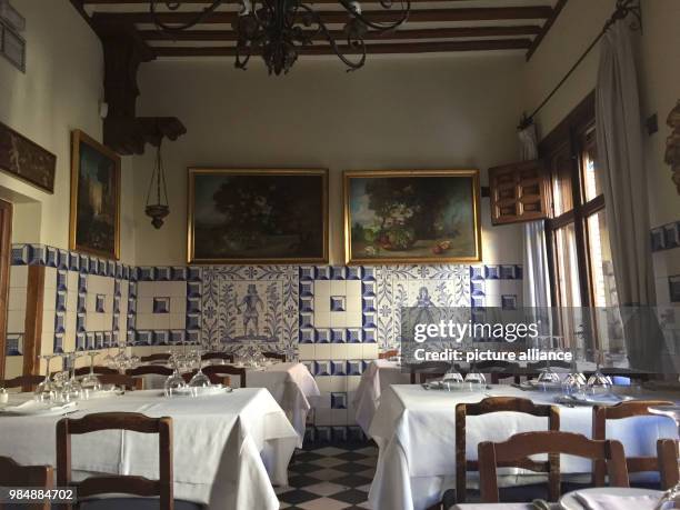 The oldest restaurant in the world, 'Sobrino de Botin' was established in 1725 and still serves traditional food to this day in Madrid, Spain, 15...