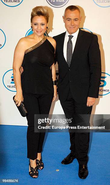 Gloria Serra and Jordi Gonzalez attend 'Telecinco 20th Anniversary' photocall on April 15, 2010 in Madrid, Spain.