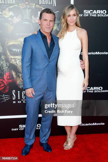 Josh Brolin and Kathryn Boyd attend the premiere of Columbia Pictures' "Sicario: Day Of The Soldado" at Regency Village Theatre on June 26, 2018 in...