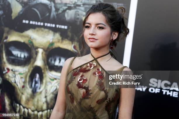 Isabella Moner attends the premiere of Columbia Pictures' "Sicario: Day Of The Soldado" at Regency Village Theatre on June 26, 2018 in Westwood,...