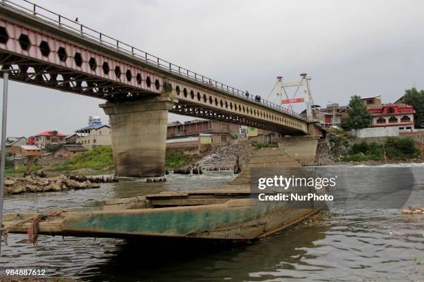 View of River Jehlum in Sopore, District Baramulla, Jammu and Kashmir, India, on 27 June 2018.