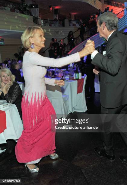 Actress Uschi Glas and her husband Dieter Hermann dancing at the 45th German Film Ball in the Bayerischer Hof in Munich, Germany, 20 January 2018....