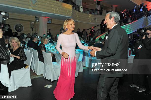 Actress Uschi Glas and her husband Dieter Hermann dancing at the 45th German Film Ball in the Bayerischer Hof in Munich, Germany, 20 January 2018....