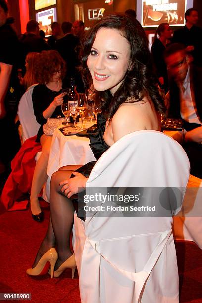 Singer Jasmin Wagner attends the 'LEA - Live Entertainment Award 2010' at Color Line Arena at Hamburg on April 15, 2010 in Hamburg, Germany.