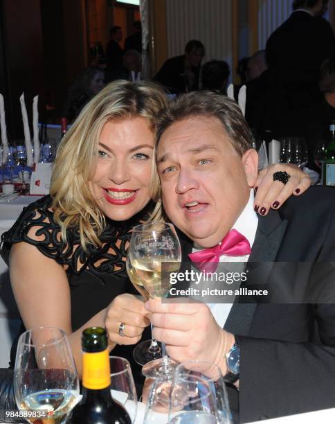 Comedian Oliver Kalkofe and his wife Connie celebrating at the 45th German Film Ball in the Bayerischer Hof in Munich, Germany, 20 January 2018....