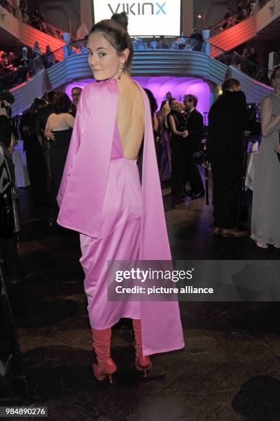 Actress Lea van Acken celebrating at the 45th German Film Ball in the Bayerischer Hof in Munich, Germany, 20 January 2018. Photo: Ursula Düren/dpa